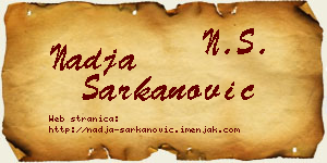 Nadja Šarkanović vizit kartica
